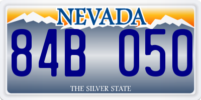 NV license plate 84B050