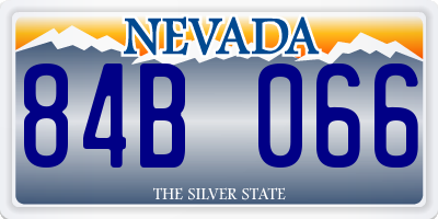 NV license plate 84B066
