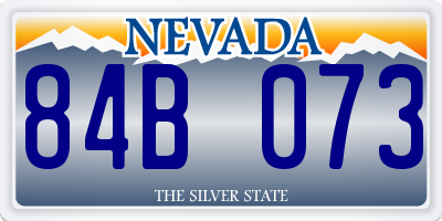 NV license plate 84B073