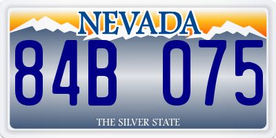 NV license plate 84B075