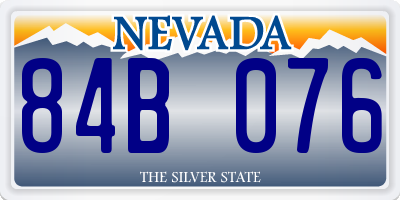 NV license plate 84B076