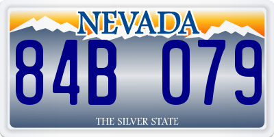 NV license plate 84B079