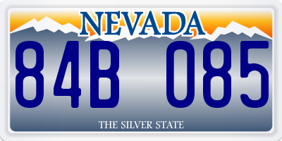 NV license plate 84B085