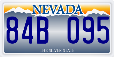NV license plate 84B095