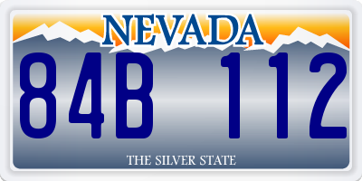 NV license plate 84B112
