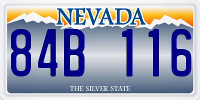 NV license plate 84B116