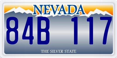 NV license plate 84B117