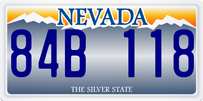 NV license plate 84B118