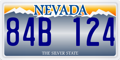 NV license plate 84B124