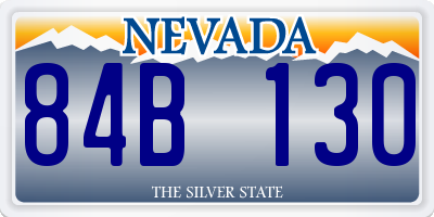 NV license plate 84B130