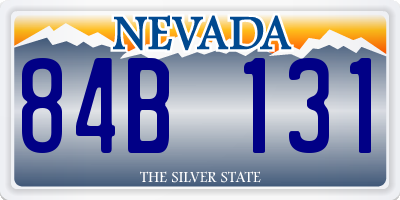 NV license plate 84B131