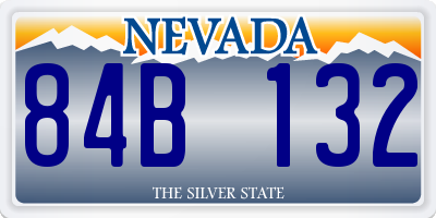 NV license plate 84B132