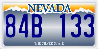 NV license plate 84B133