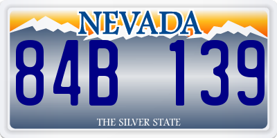 NV license plate 84B139