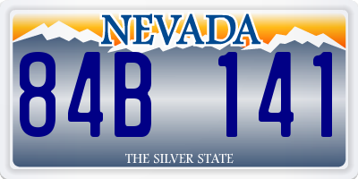 NV license plate 84B141