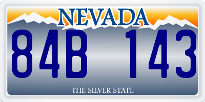 NV license plate 84B143
