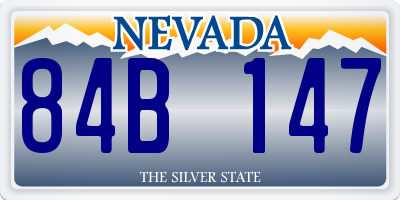 NV license plate 84B147