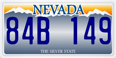 NV license plate 84B149