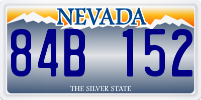 NV license plate 84B152