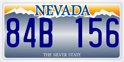 NV license plate 84B156