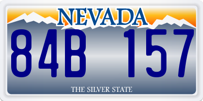 NV license plate 84B157