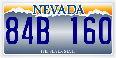 NV license plate 84B160