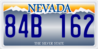 NV license plate 84B162