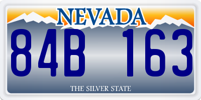 NV license plate 84B163