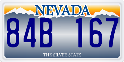NV license plate 84B167