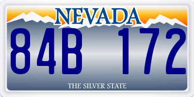 NV license plate 84B172