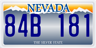 NV license plate 84B181