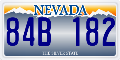 NV license plate 84B182