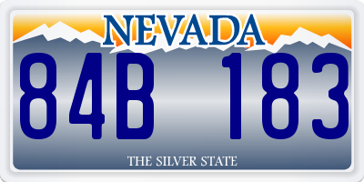 NV license plate 84B183