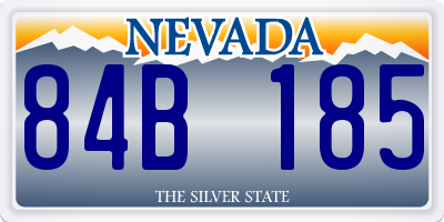 NV license plate 84B185