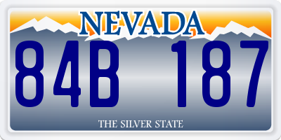 NV license plate 84B187