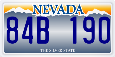NV license plate 84B190