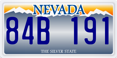 NV license plate 84B191