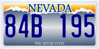 NV license plate 84B195