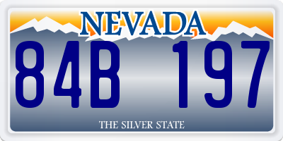 NV license plate 84B197