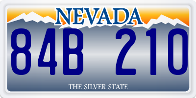 NV license plate 84B210