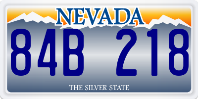 NV license plate 84B218