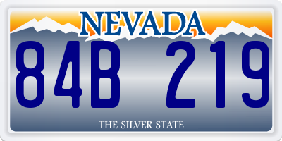 NV license plate 84B219