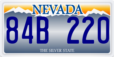 NV license plate 84B220