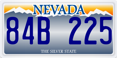 NV license plate 84B225