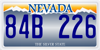 NV license plate 84B226