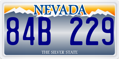 NV license plate 84B229