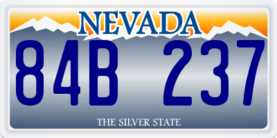 NV license plate 84B237