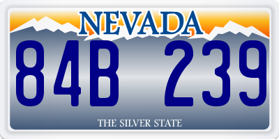 NV license plate 84B239