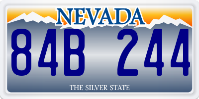 NV license plate 84B244