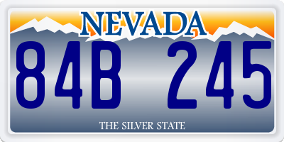 NV license plate 84B245